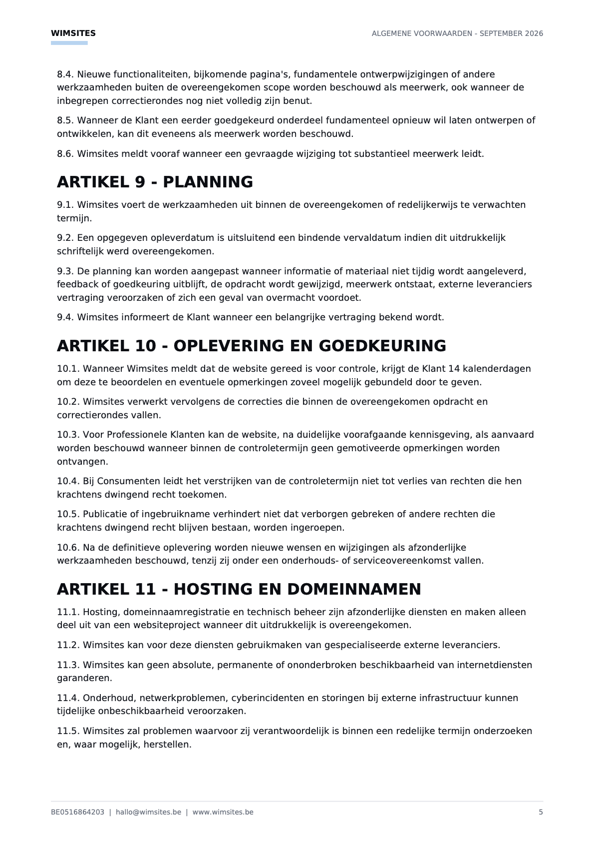 Algemene voorwaarden, pagina 5 van 12